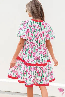 Pink Floral Dress