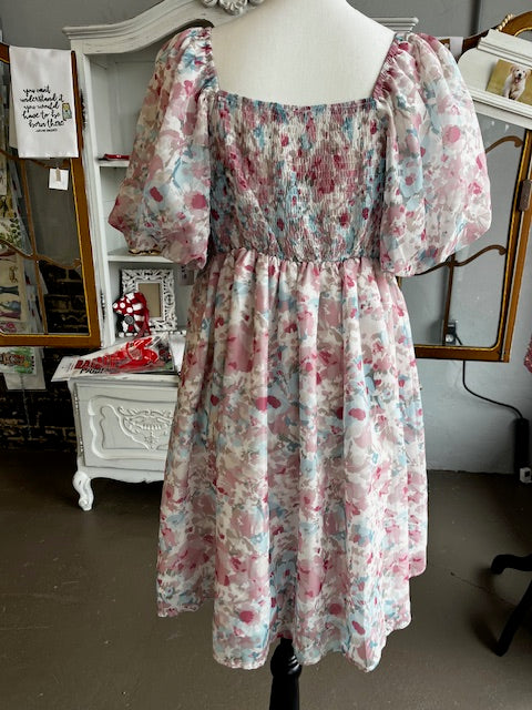 Floral Puff Sleeve Dress