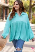 TURQUOISE CORDED TOP #9 11/21