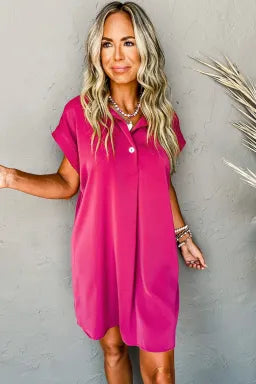 Rose Buttoned Dress