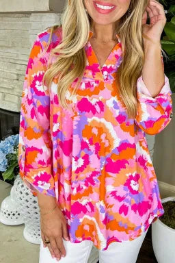 Pink Abstract Blouse