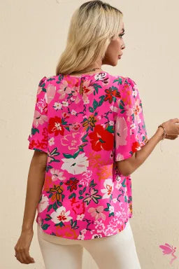 Pink Floral Blouse