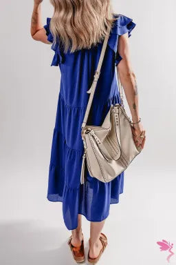 Blue Tiered Dress