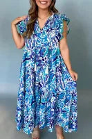 Blue Tiered Dress
