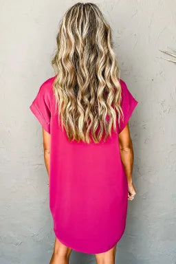 Rose Buttoned Dress