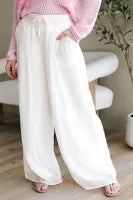 White Pleated Pants