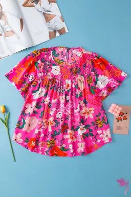 Pink Floral Blouse