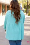 TURQUOISE CORDED TOP #9 11/21