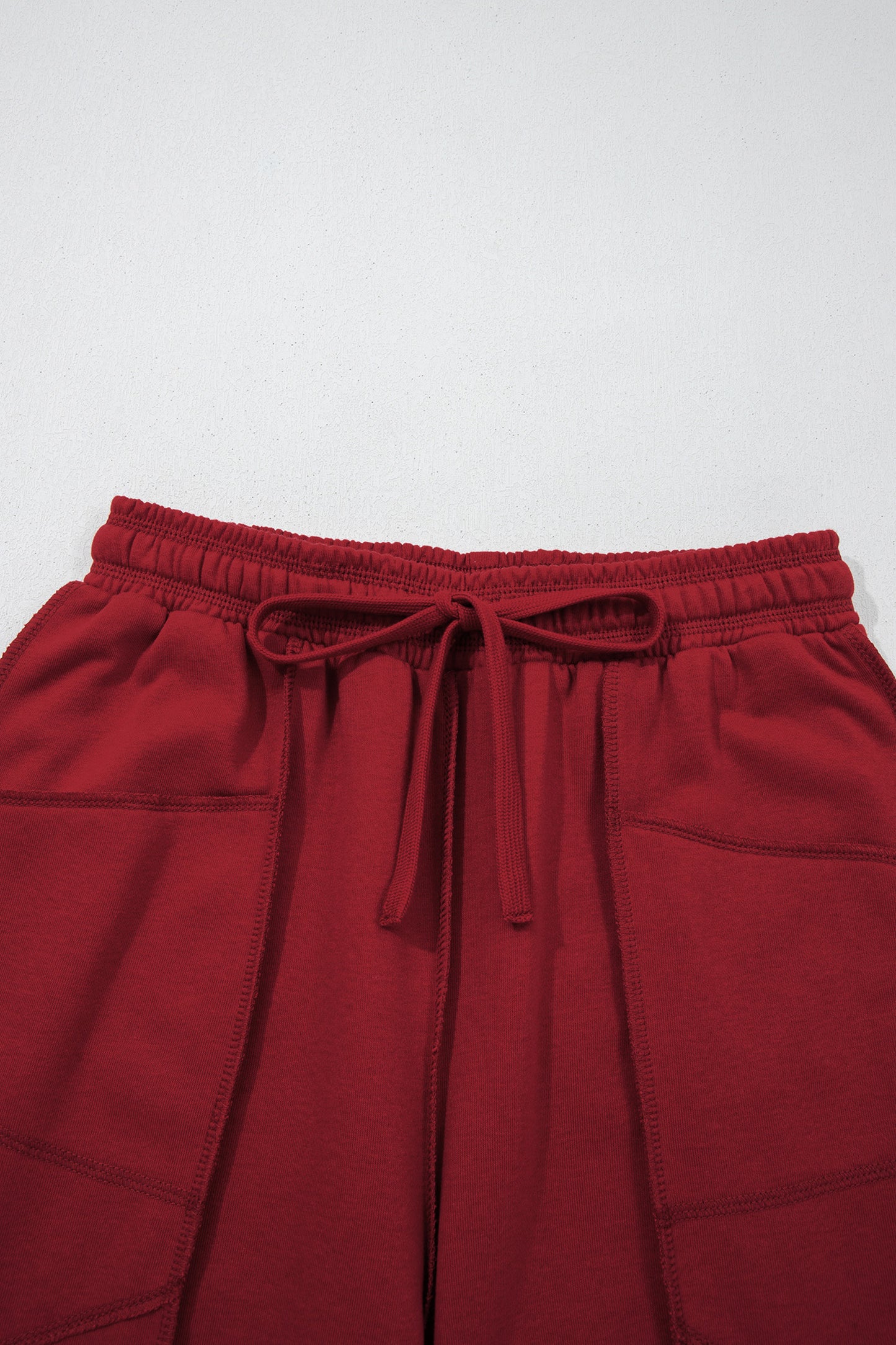 Racing Red Drop Shoulder Boxy Tee and Barrel Pants Set