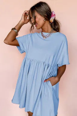 Blue Babydoll Dress