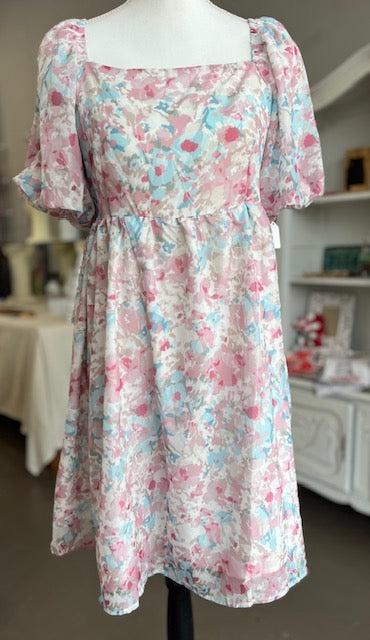 Floral Puff Sleeve Dress