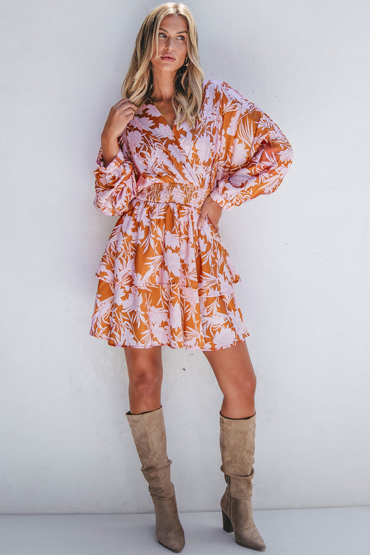 pink/orange floral dress