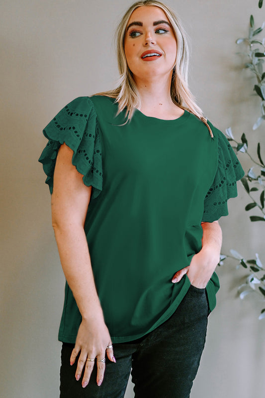 Green Flutter Top