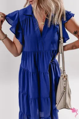Blue Tiered Dress