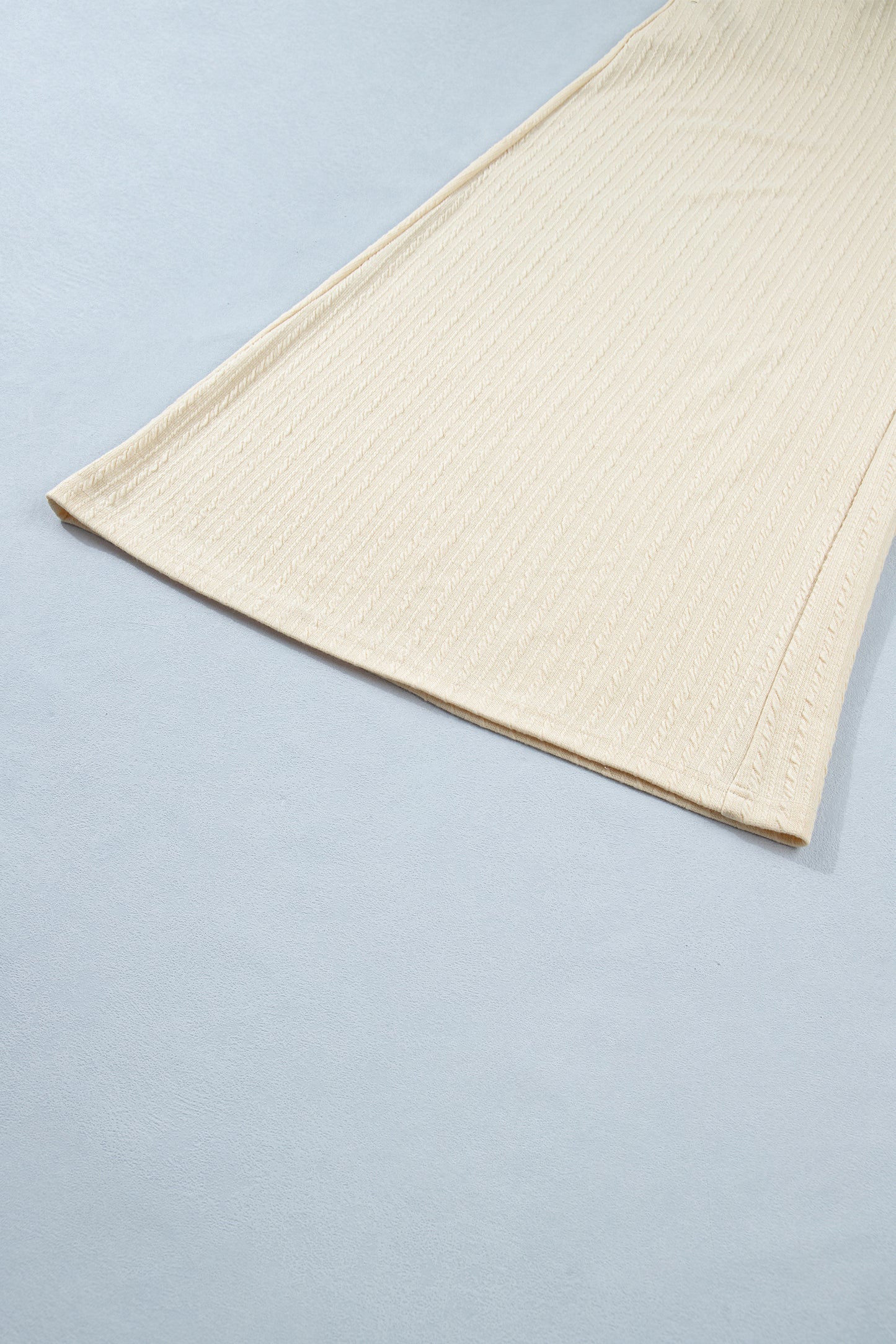 Jet Stream Half Buttons Ribbed Knit Wide Leg Jumpsuit