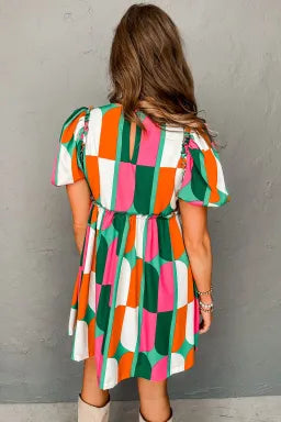 Green Abstract Dress