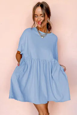 Blue Babydoll Dress