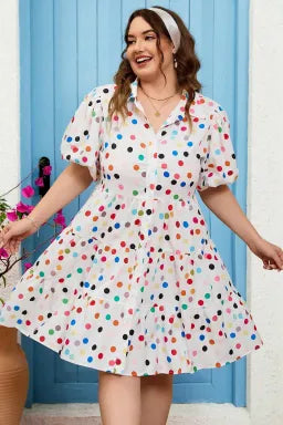 Polka Dot Plus Dress