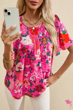 Pink Floral Blouse